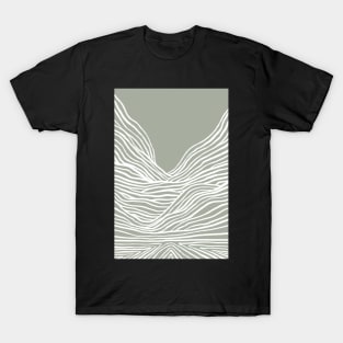 Green line art landscape T-Shirt